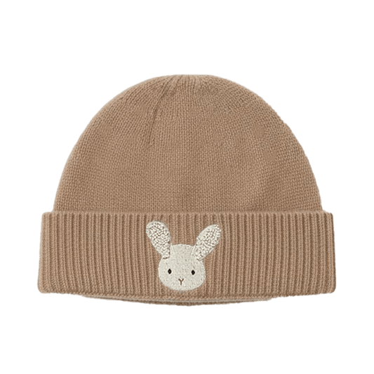 Donsje Amsterdam - Evaran Merino Wool Hat | Fluffy Bunny | Hazelnut