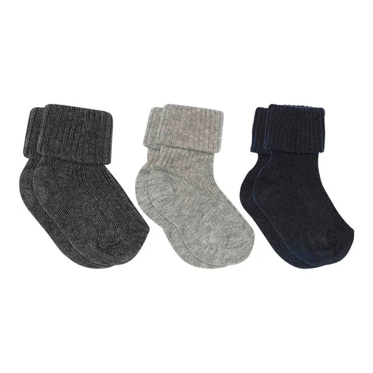 MP Denmark - Cotton Rib Baby Socks 3-Pack Multi