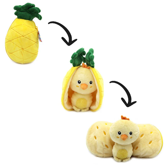 Les Deglingos - Nugget de Ananas Kuiken knuffel