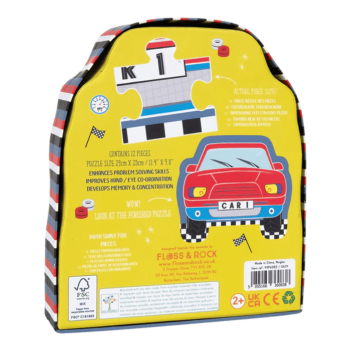 Floss&Rock - Cars 12 stuks Jigsaw puzzle