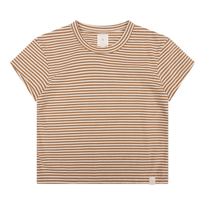 Navy Natural - Sem t-shirrt biscuit stripe