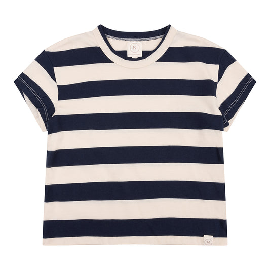 Navy Natural - Sem t-shirt navy stripe