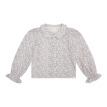 Navy Natural - Faye Blouse blue flower