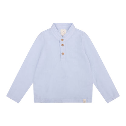 Navy Natural - Boys polo light blue