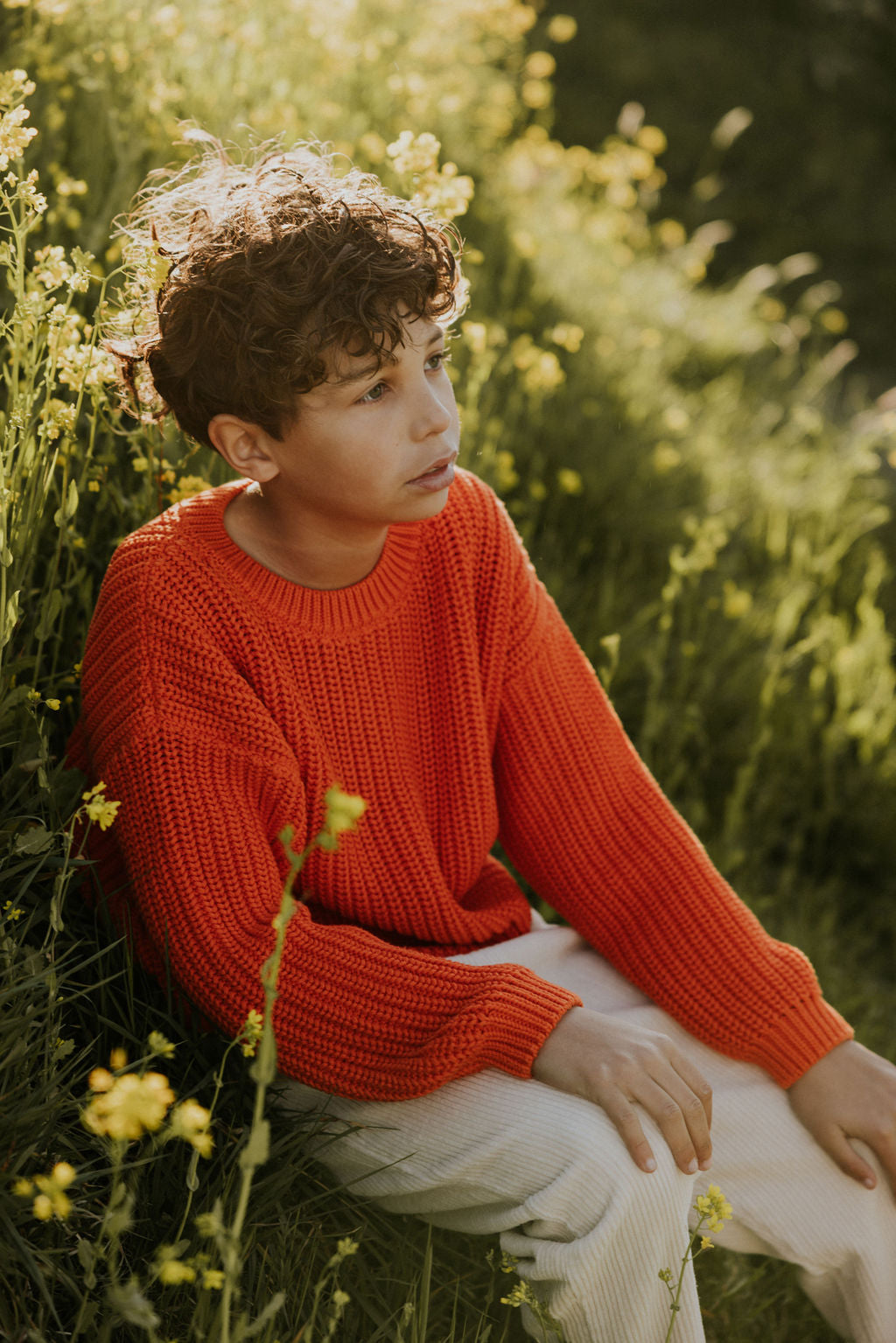 Yuki - Chunky Knitted Sweater Pumpkin (PO)