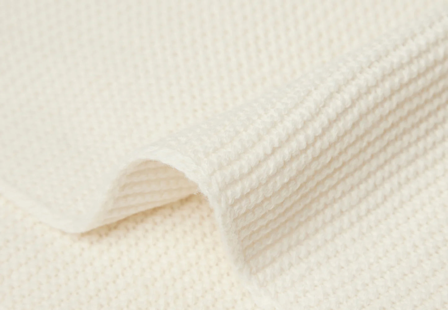 Jollein - Deken Wieg 75 x 100 cm Basic Knit Ivory