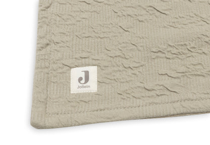 Jollein Deken Wieg 75 x 100 cm Soft Waves Olive Green/Velvet