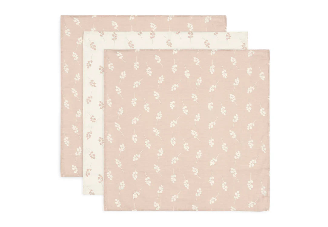 Jollein Hydrofiele Doek Small 70x70cm Twig - Wild Rose - 3 Stuks