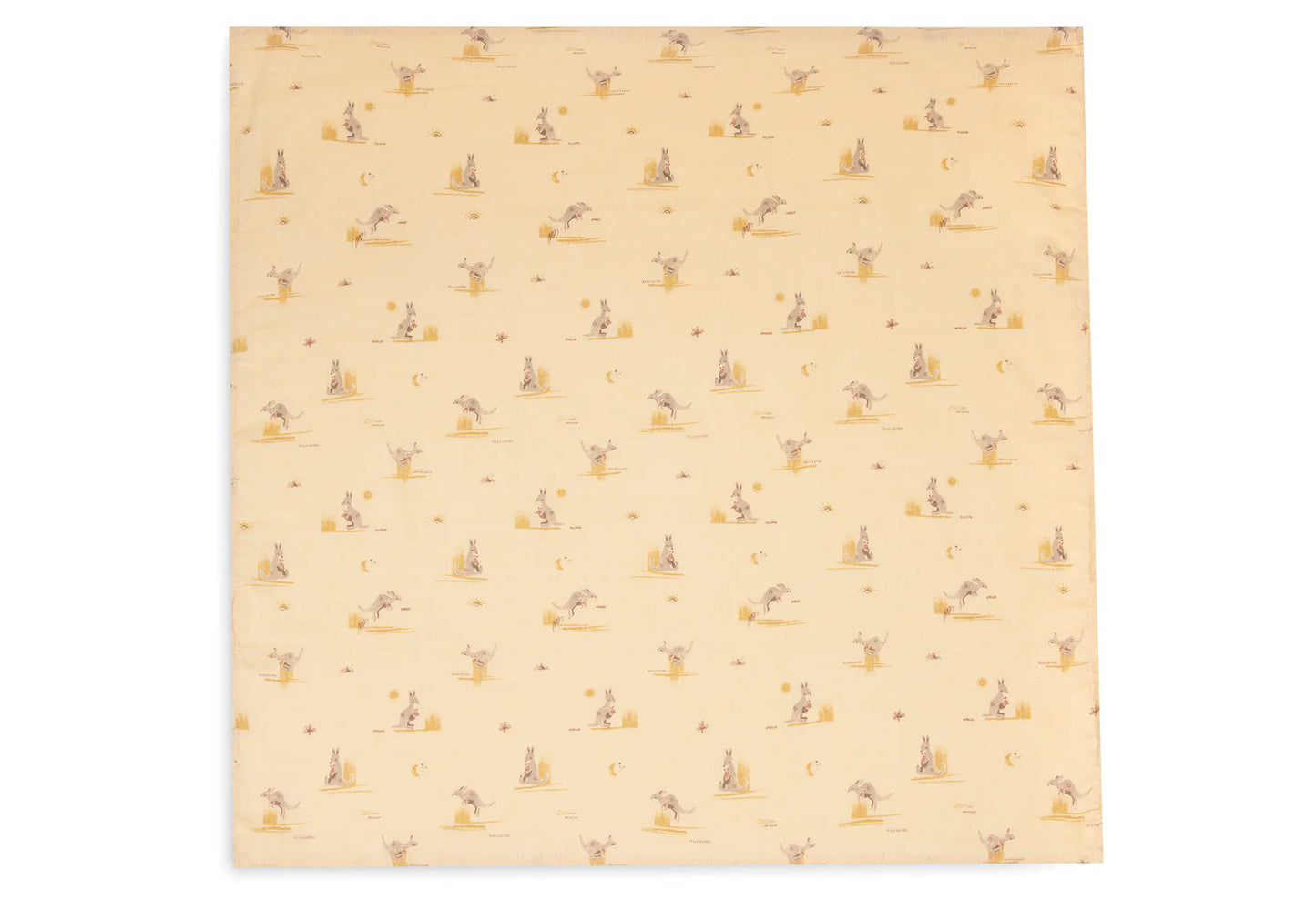 Jollein - Swaddle Muslin 70×70 cm – Kangaroots (3‑Pack) | Zachte Hydrofiele Doeken voor Baby’s