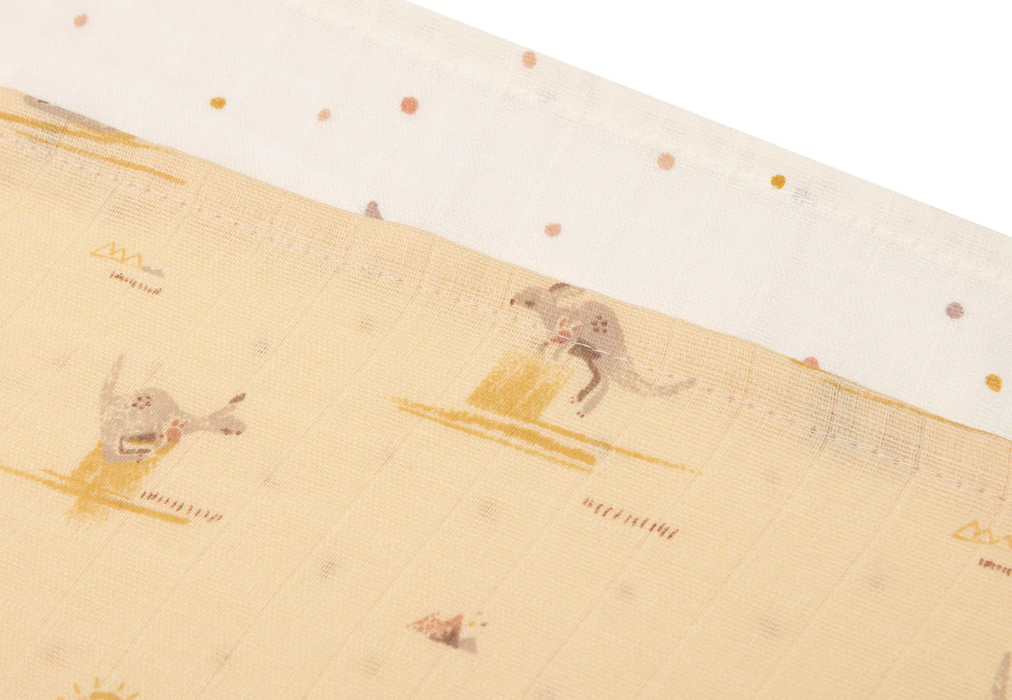 Jollein - Swaddle Muslin 70×70 cm – Kangaroots (3‑Pack) | Zachte Hydrofiele Doeken voor Baby’s