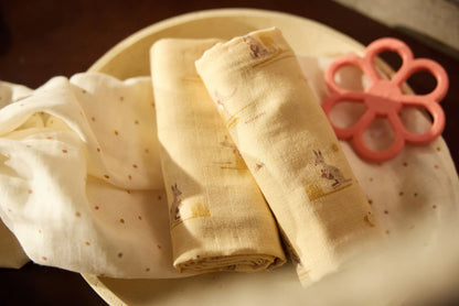 Jollein - Swaddle Muslin 70×70 cm – Kangaroots (3‑Pack) | Zachte Hydrofiele Doeken voor Baby’s