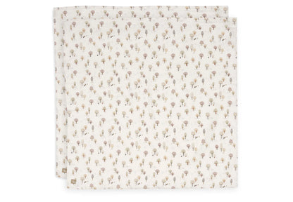 Jollein - Swaddle Muslin 115×115 cm – Tiny Park (2‑Pack) | Extra Grote Hydrofiele Doeken voor Baby’s