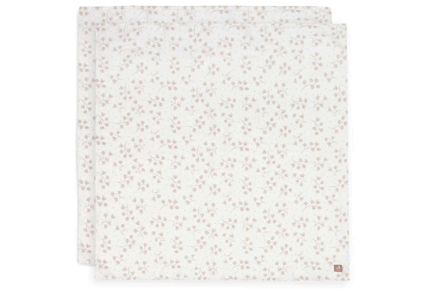 Jollein - Swaddle Muslin 115×115 cm – Leafy Dreams (2‑Pack) | Extra Grote Hydrofiele Doeken voor Baby’s