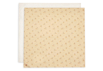Jollein - Swaddle Muslin 115×115 cm – Kangaroots (2‑Pack) | Extra Grote Hydrofiele Doeken voor Baby’s