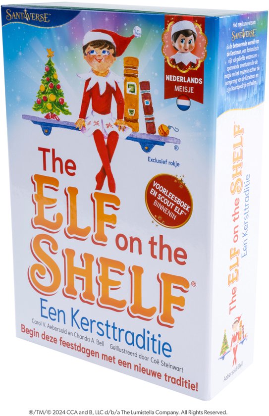 The Elf on the Shelf - Cadeau Set | Meisje Nederlandstalig | Scout Elf Pop | Softcover Verhaalboek | Adoptiecertificaat
