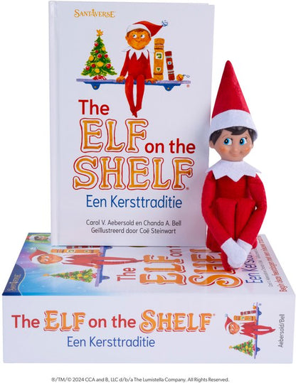 The Elf on the Shelf - Cadeau Set | Jongen Nederlandstalig | Scout Elf Pop | Softcover Verhaalboek | Adoptiecertificaat