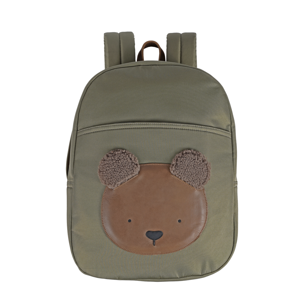 Donsje Amsterdam – Pibbe Schoolbag | Bear | Moss Green