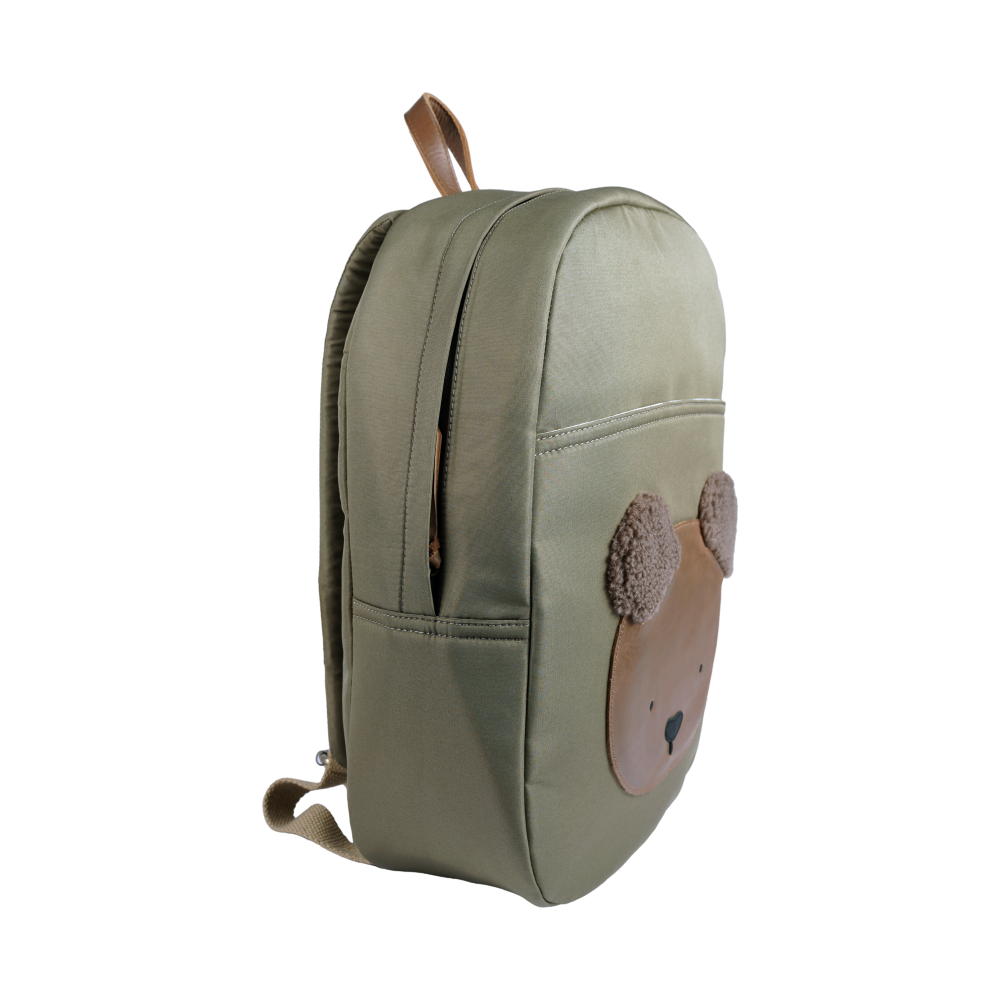 Donsje Amsterdam – Pibbe Schoolbag | Bear | Moss Green