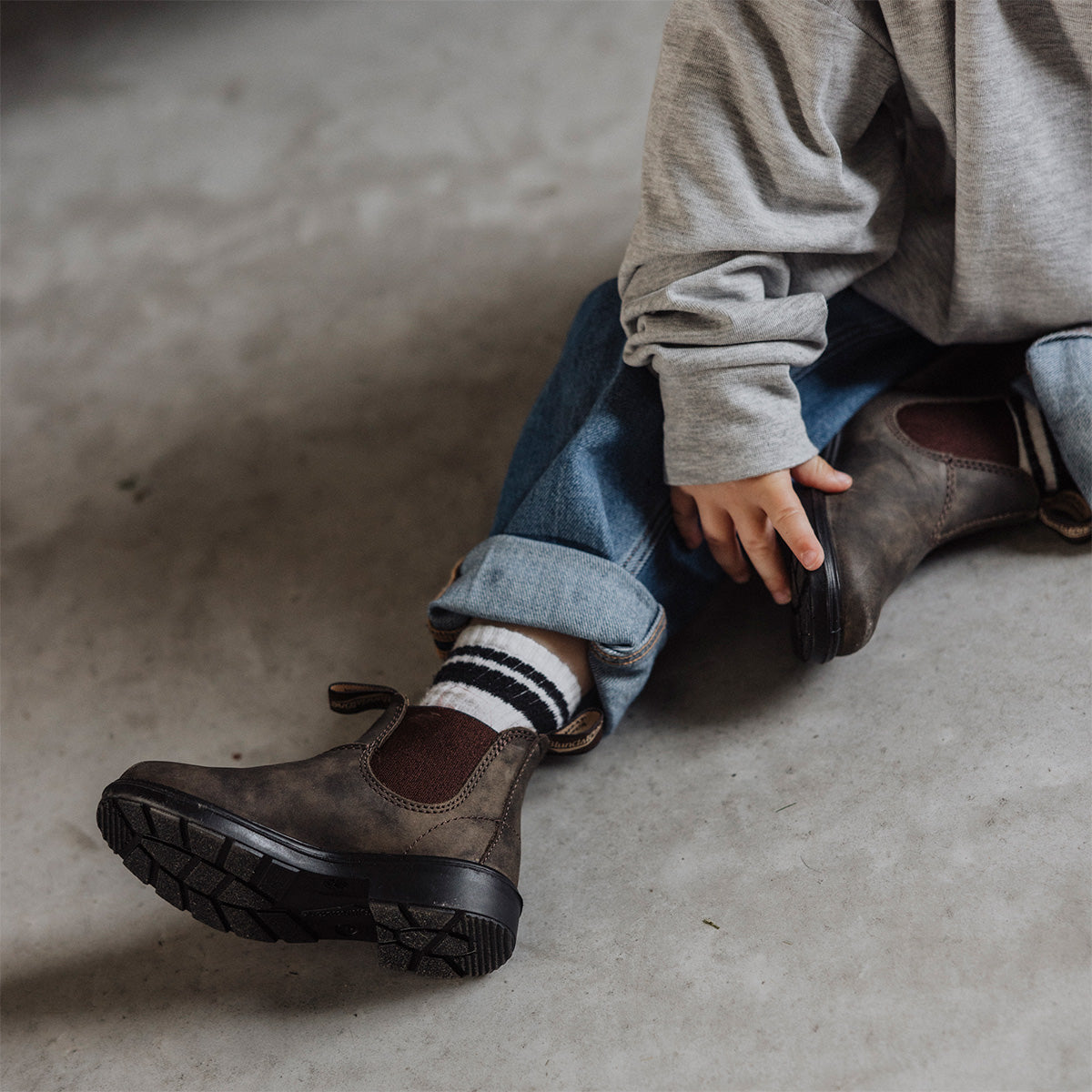 Blundstone - Kids boots nubuck | Saddle Brown