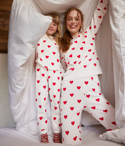 Petit Bateau - Kinderpyjama van katoen met hartjesprint