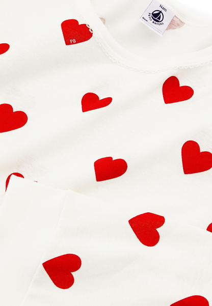Petit Bateau - Kinderpyjama van katoen met hartjesprint