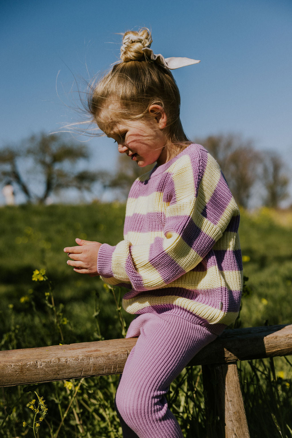 Yuki - Stripes Knitted Sweater Ice Cream (PO)