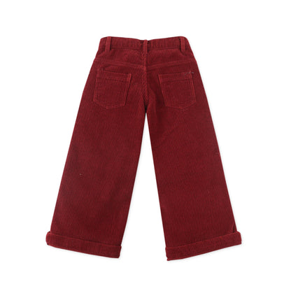 Gingersnaps Meisjes corduroy broek donkerrod