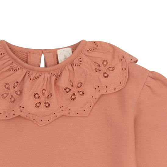 Navy Natural - Bibi Broderie Sweater Rose Dawn