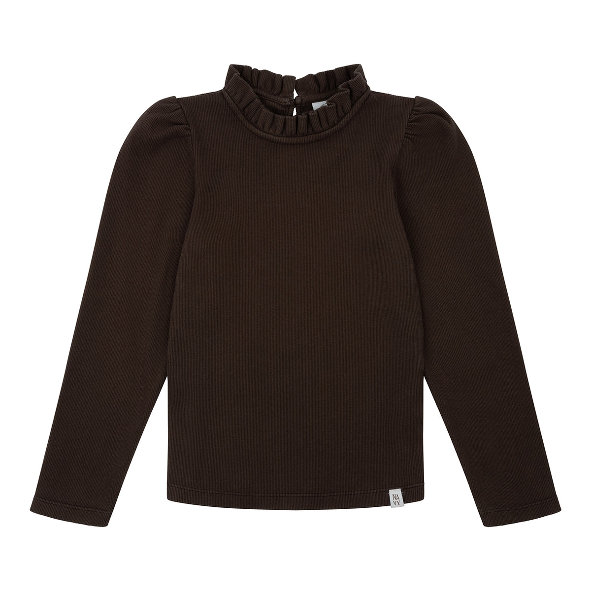 Navy Natural - Loulou Top | Dark Brown