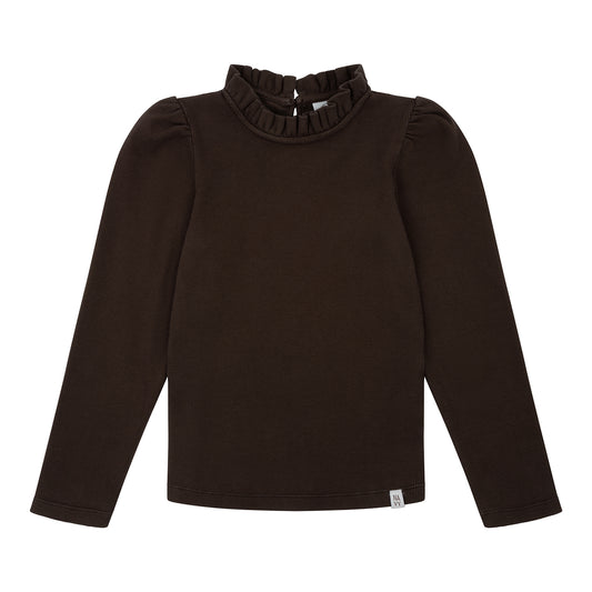 Navy Natural - Loulou Top | Dark Brown
