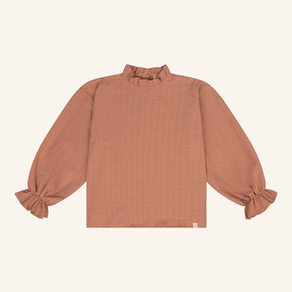 Navy Natural - Tilda Blouse Brick Leopard