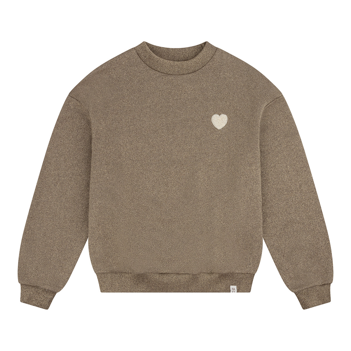 Navy Natural - Oversized Sweater Glitter | Brown