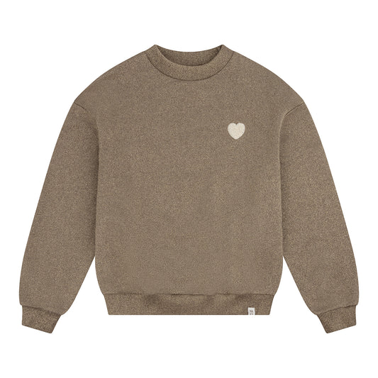 Navy Natural - Oversized Sweater Glitter | Brown
