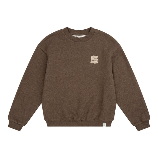 Navy Natural - Oversized Sweater Waves | Brown