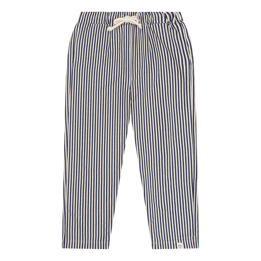Navy Natural - Milly Pants Stripe | Ecru