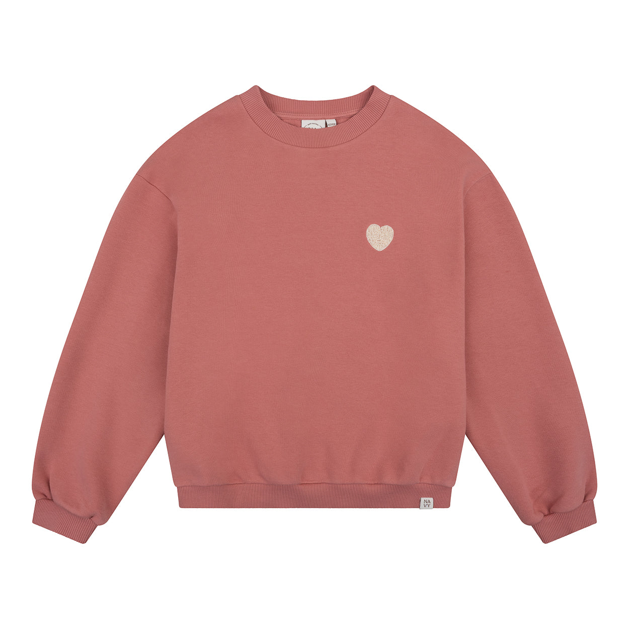 Navy Natural – Sweater Pink Sand Heart