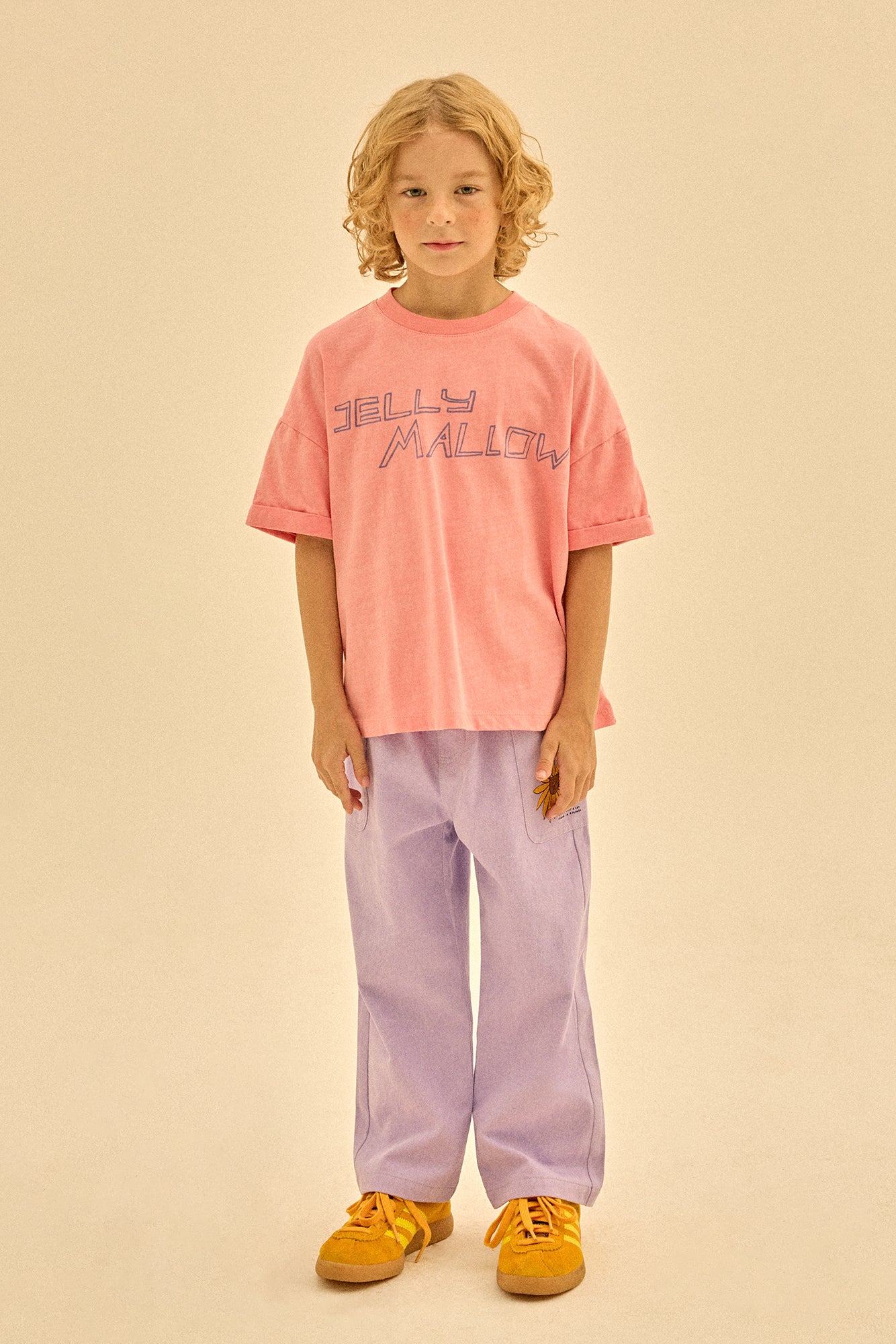 Jelly Mallow - roll-up T-shirt pink