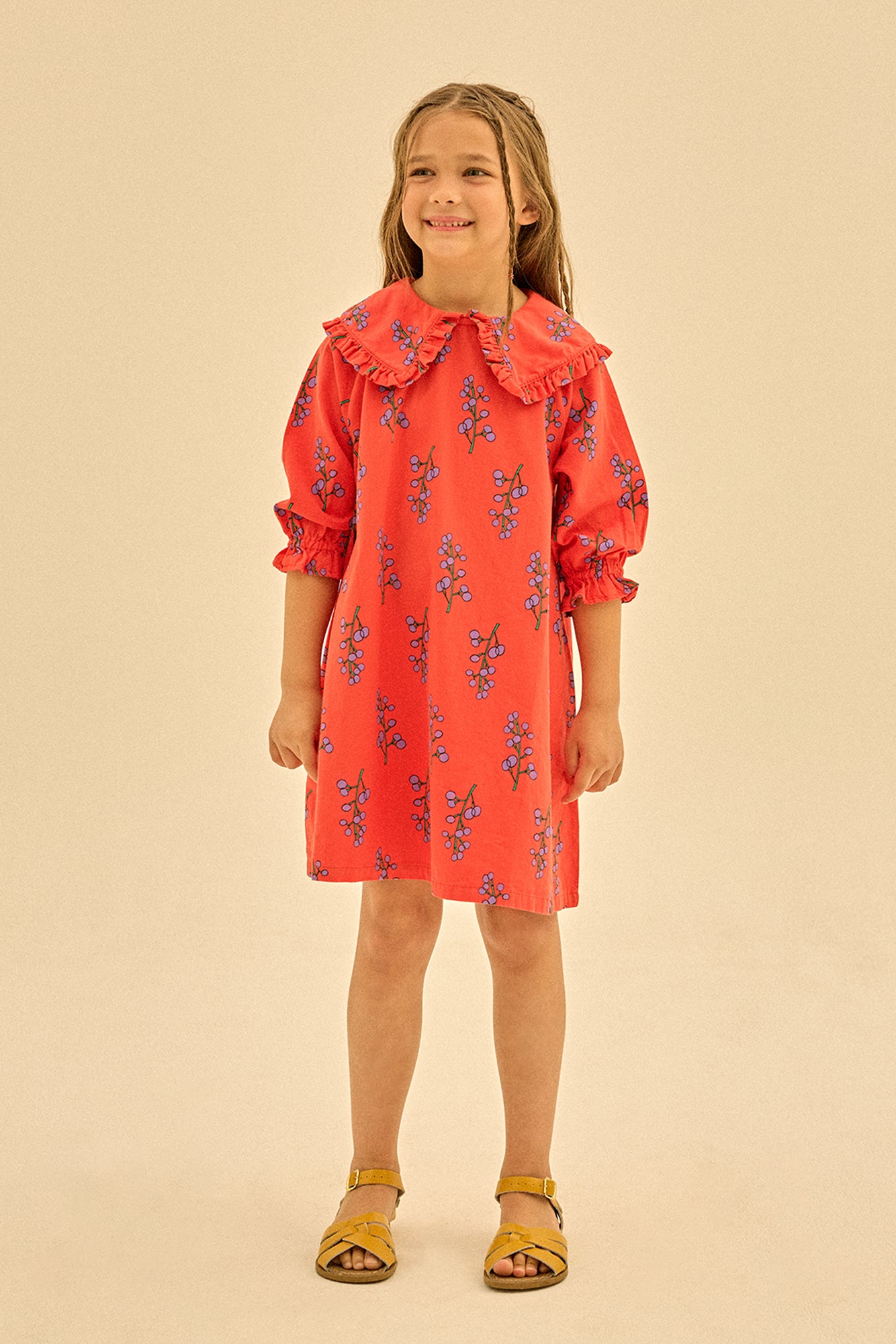 Jelly Mallow - Berry Collar Dress