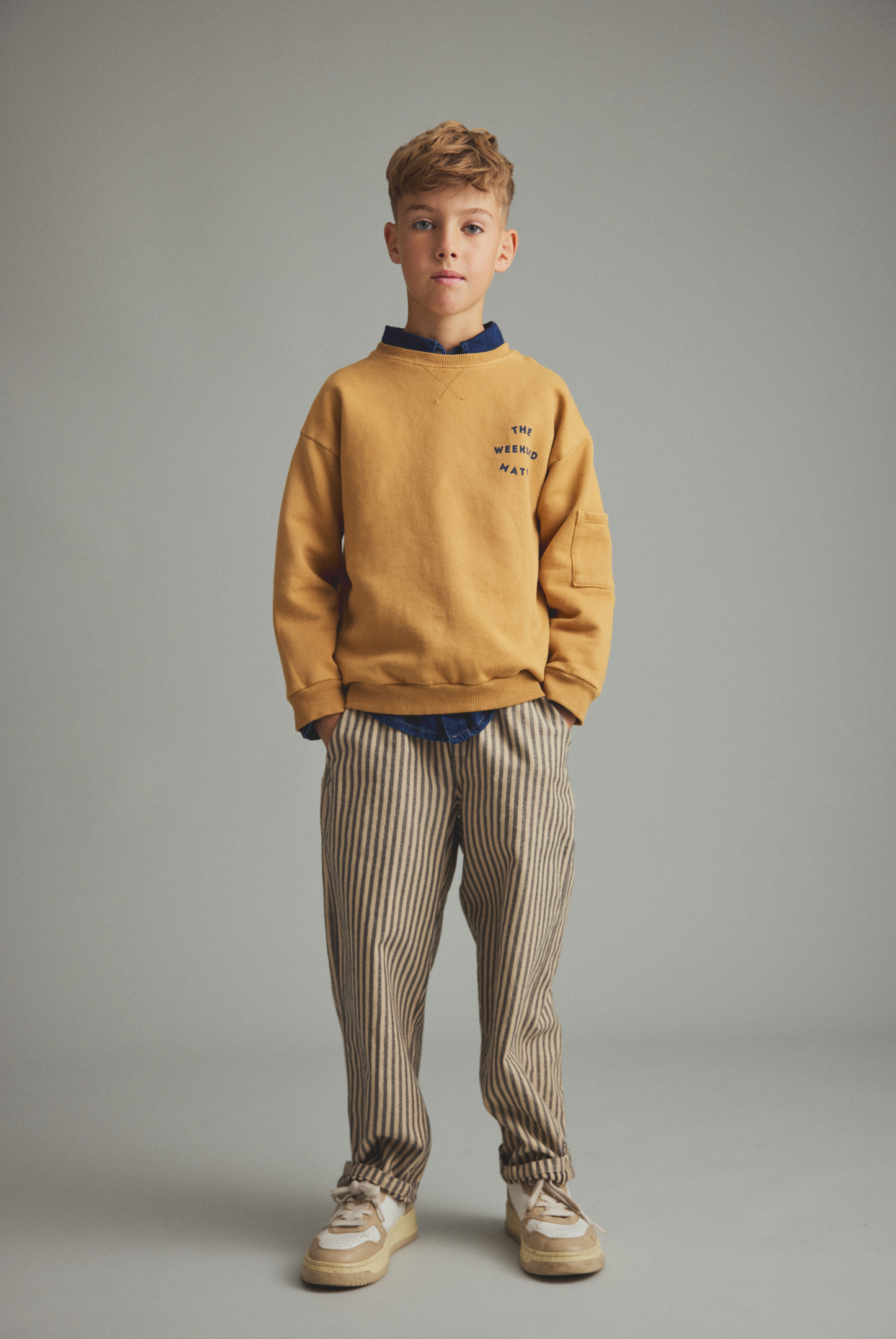 Cozmo - BLAS Striped Soft Twill Pants | Stone