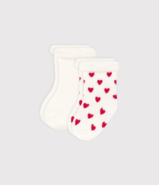 Petit Bateau - Set van 2 Paar Gebreide Babysokken