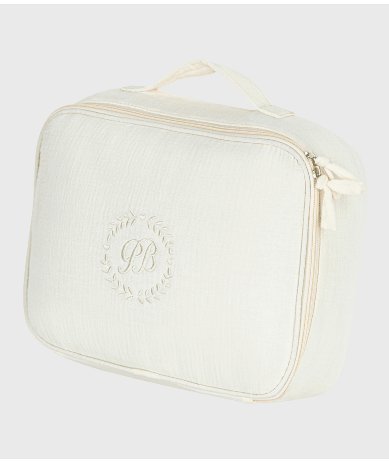 Petit Bateau - Geboortekoffertje van luchtig katoen met borduursel voor baby's
