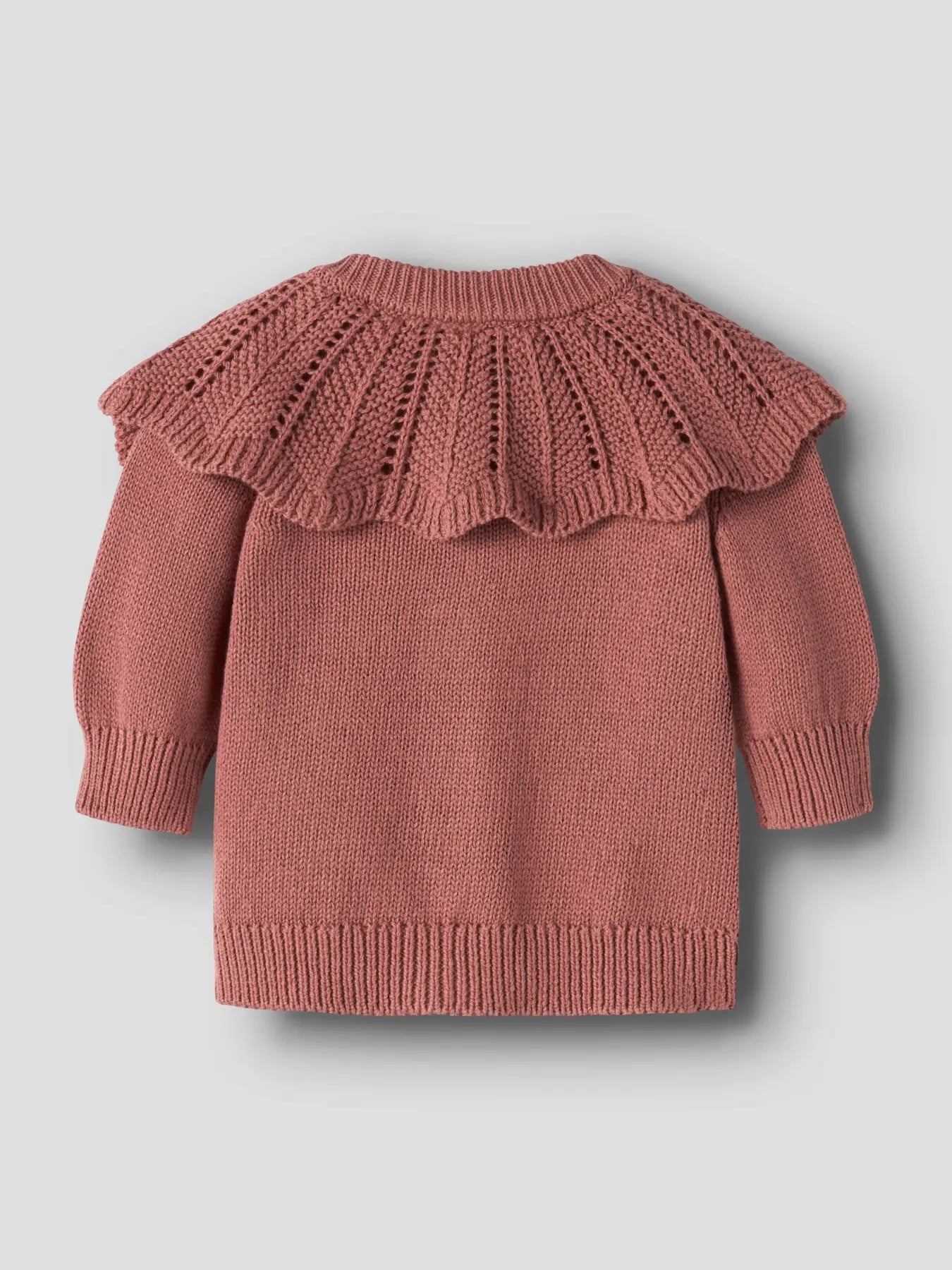Lil' Atelier - Baby Vest NBFNODA LS Gebreid Vest | Withered Rose