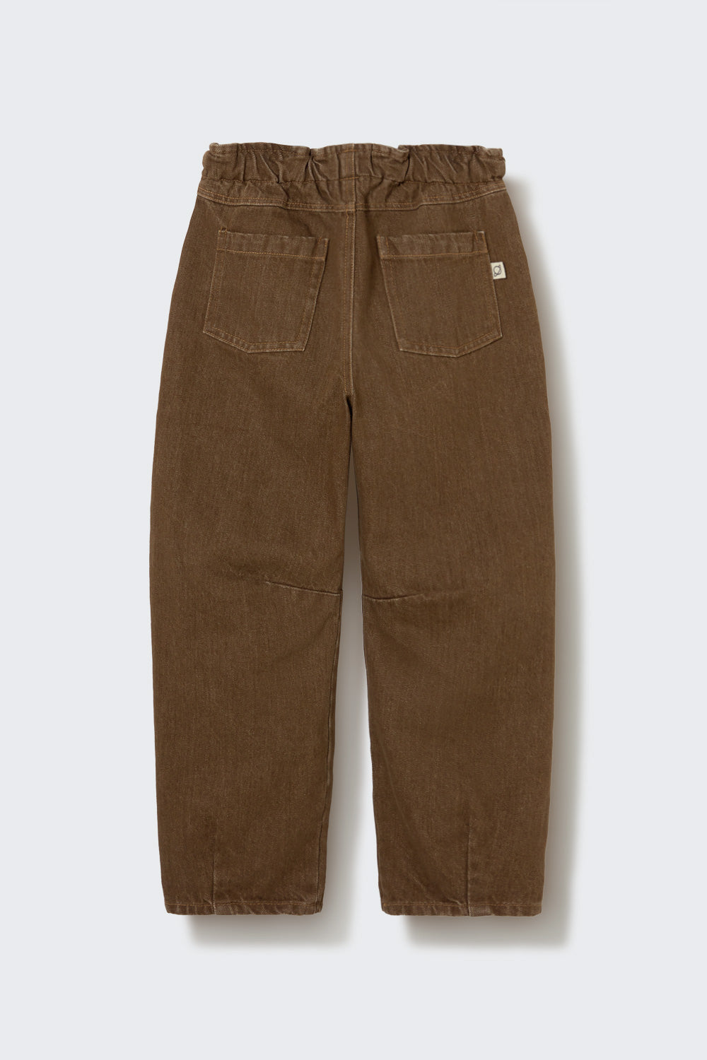 Cozmo - Washed Color Denim Paperbag Broek | Brown
