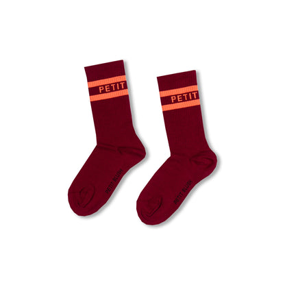 Petit Blush - Sport Sokken Bordeaux Orange