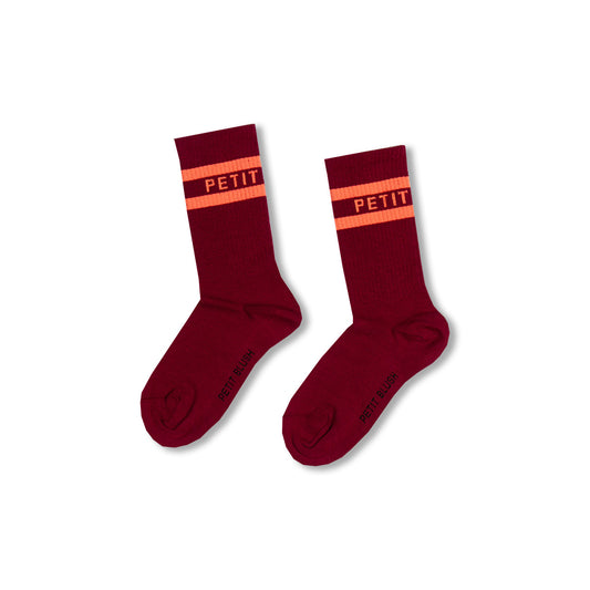 Petit Blush - Sport Sokken Bordeaux Orange