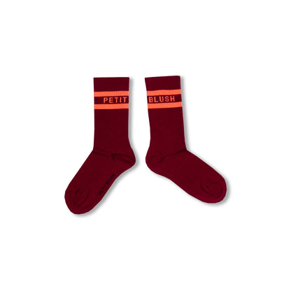 Petit Blush - Sport Sokken Bordeaux Orange