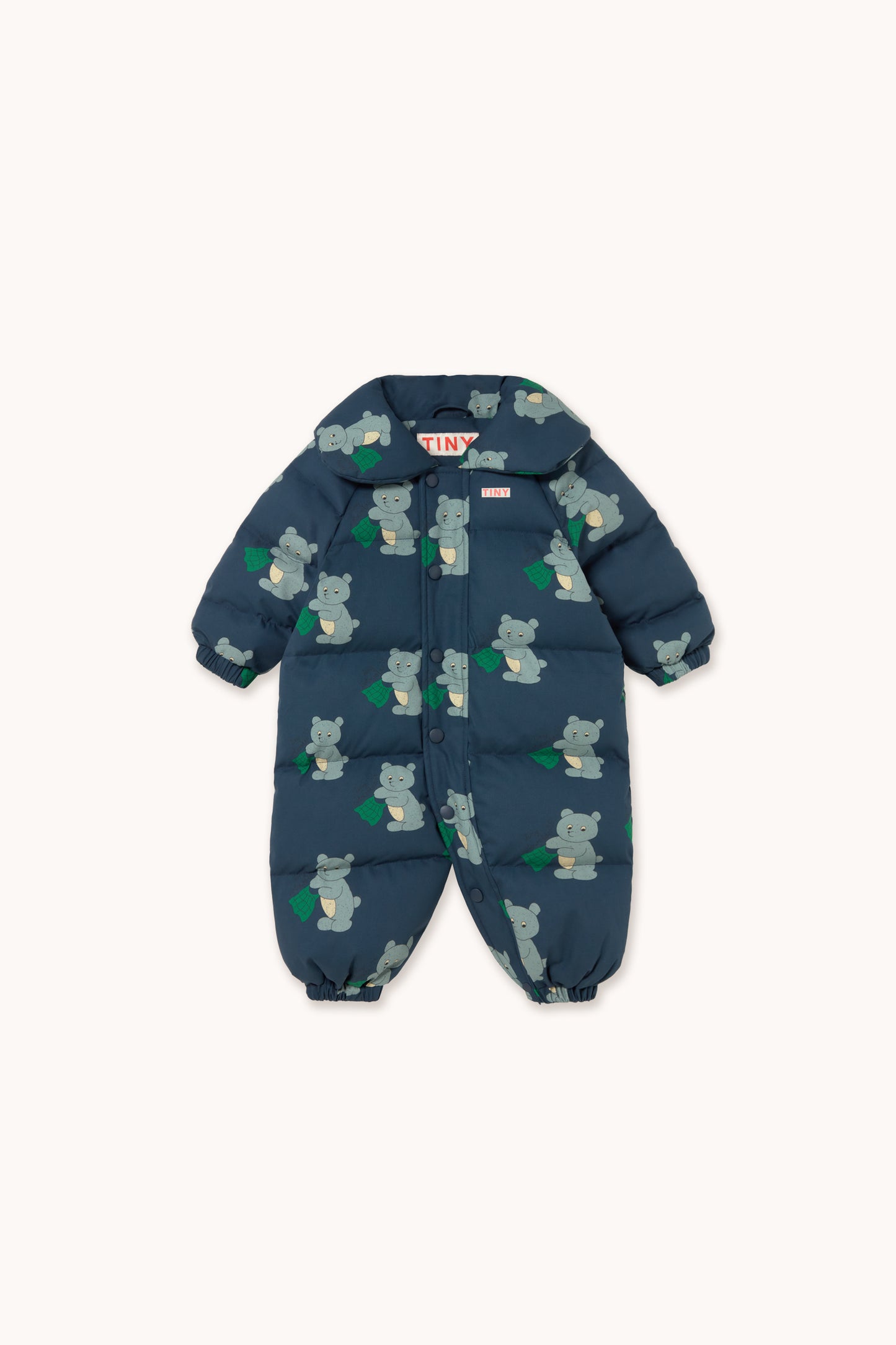 Tinycottons - Bears Padded Overall | Light Navy