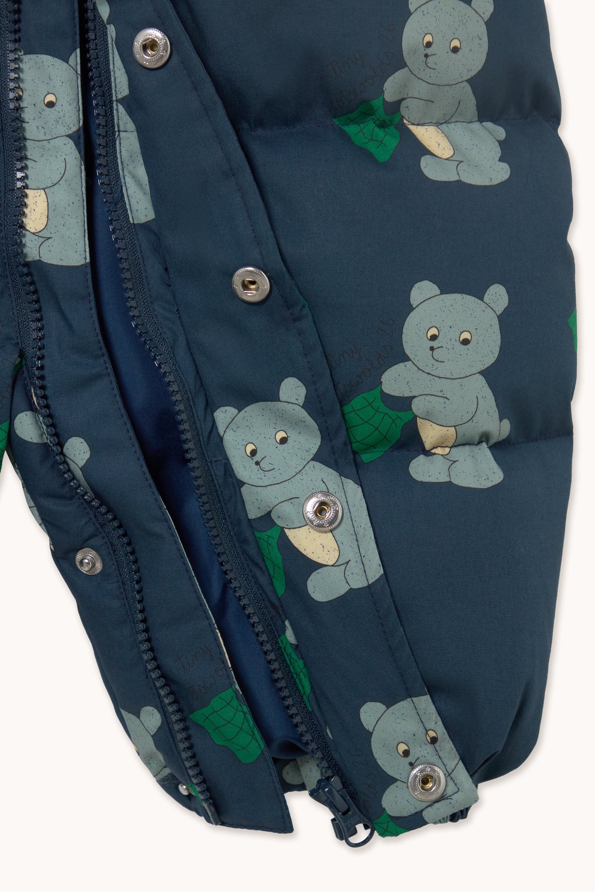 Tinycottons - Bears Padded Overall | Light Navy
