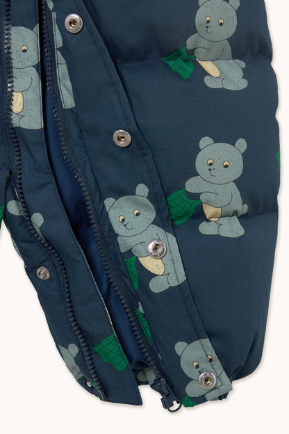 Tinycottons - Bears Padded Overall | Light Navy