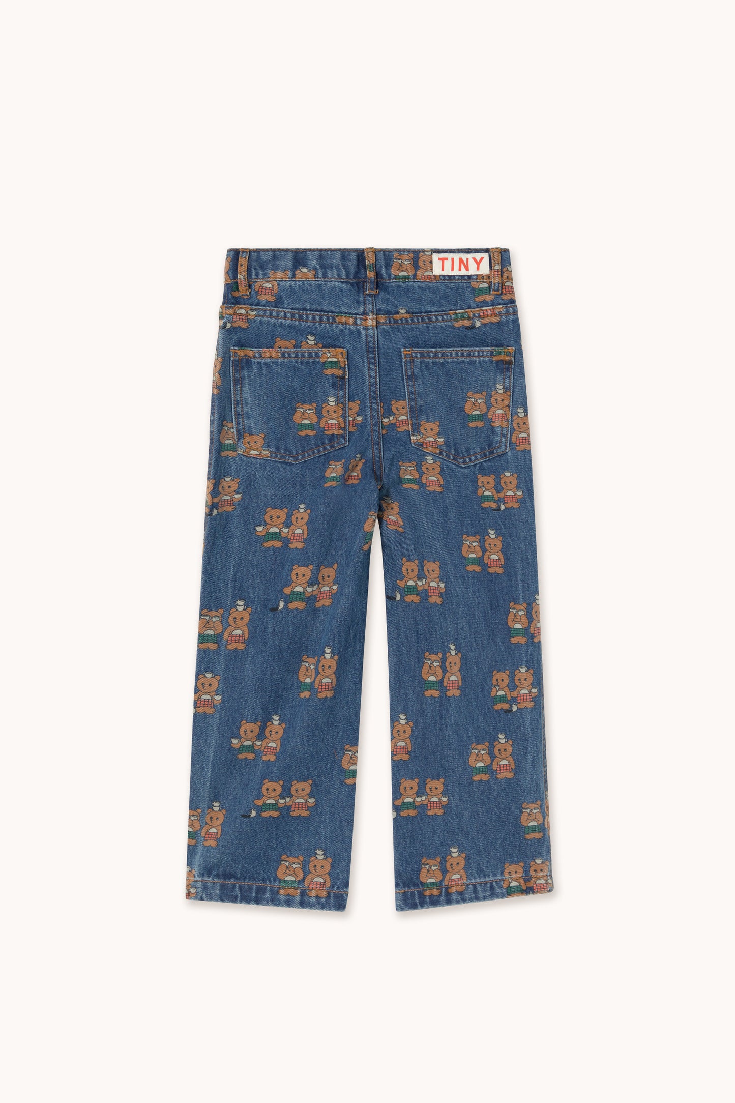 Tinycottons - Tiny Tea Room Straight Denim Pant | Denim Medium Wash